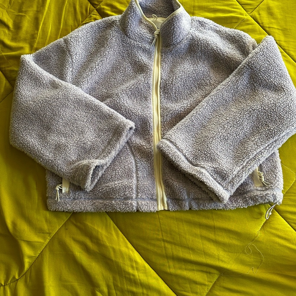 Penfield lavender sherpa zipper sweater size Medium